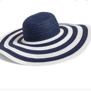 Navy Blue and White Sun Hat